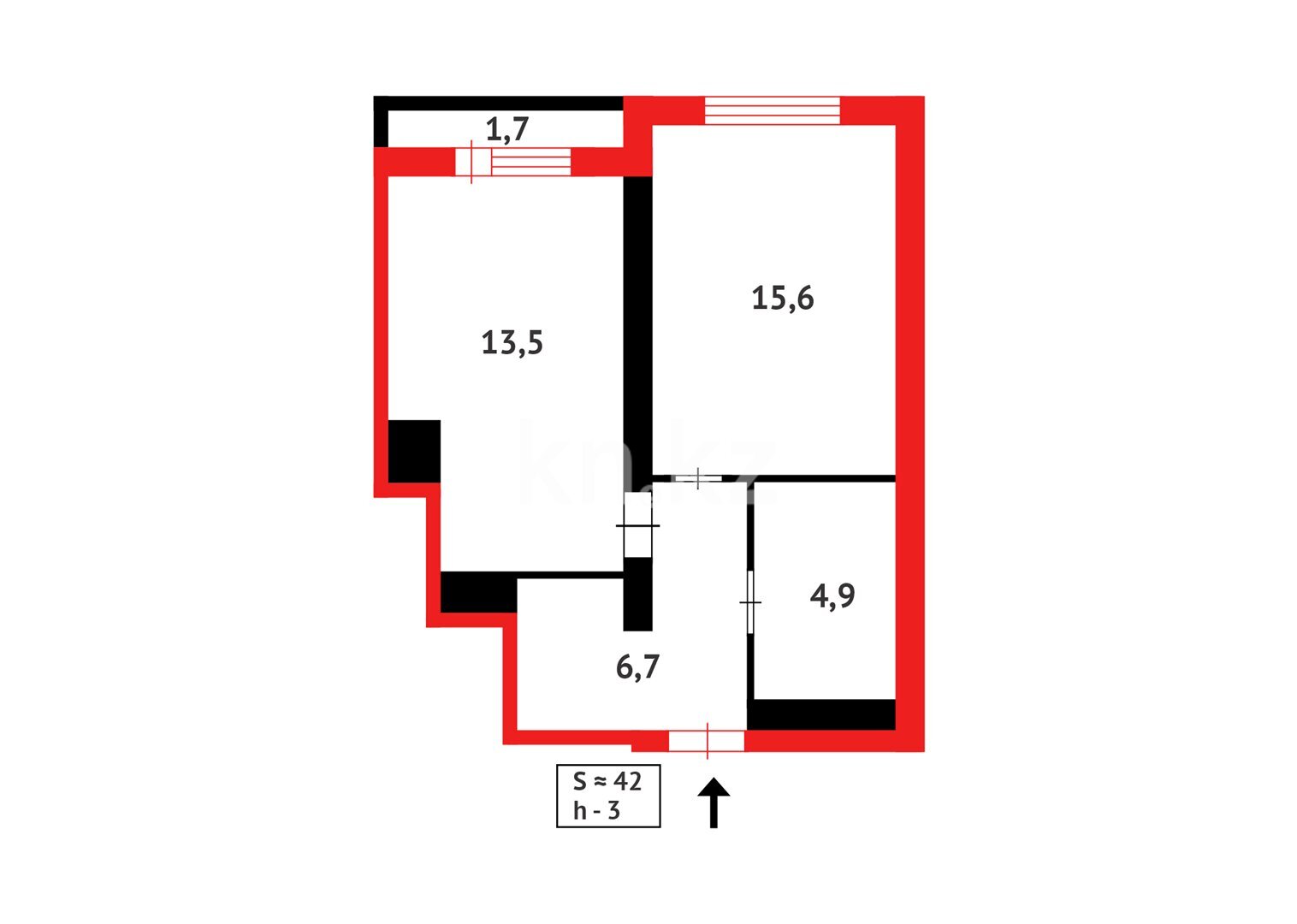 Продажа 1-комнатной квартиры, 42.4 м² в Астане - фото 9