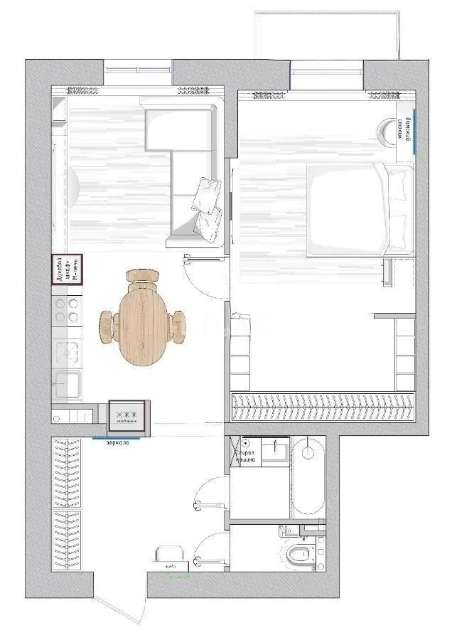 Продажа 2-комнатной квартиры, 58 м² в Алматы