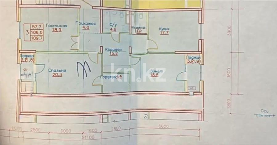 Продажа 3-комнатной квартиры, 111.3 м², мкр-н Тау Самал, дом  49/1 стр в Алматы