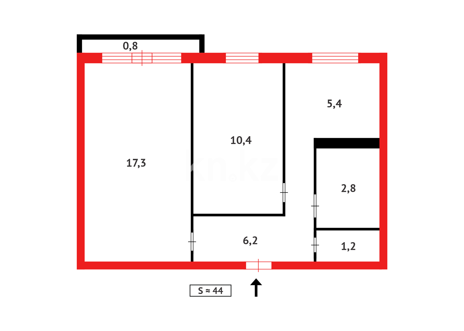 Продажа 2-комнатной квартиры, 45 м², пр. Металлургов в Темиртау - фото 19