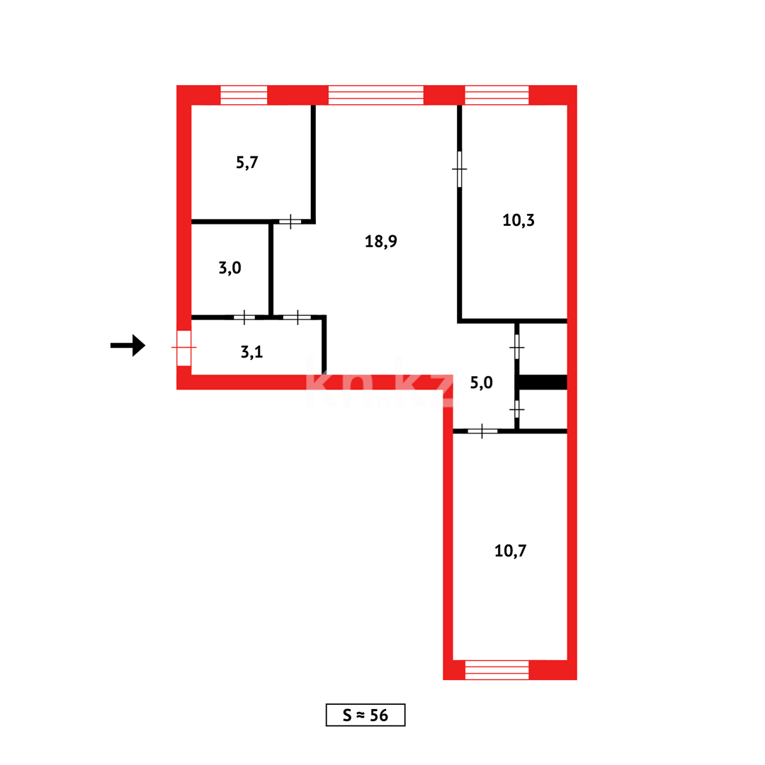 Продажа 3-комнатной квартиры, 55 м² в Темиртау - фото 17