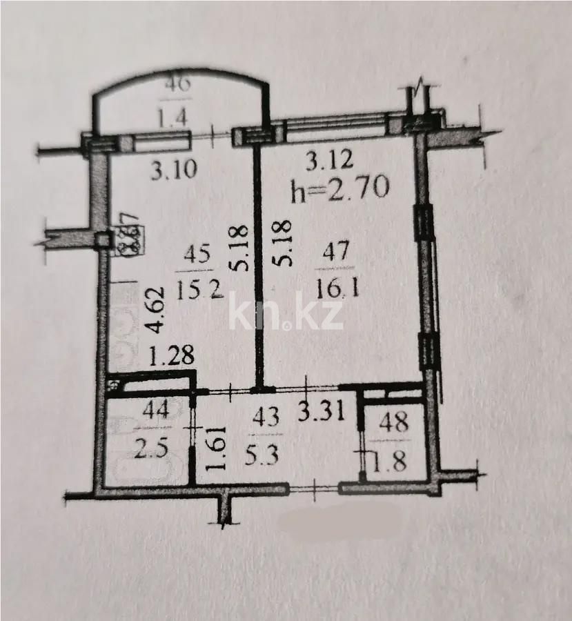 Продажа 2-комнатной квартиры, 42 м² в Алматы - фото 3