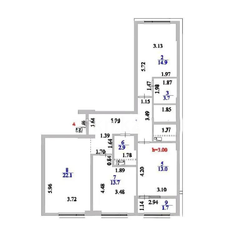 Продажа 3-комнатной квартиры, 90 м² в Астане