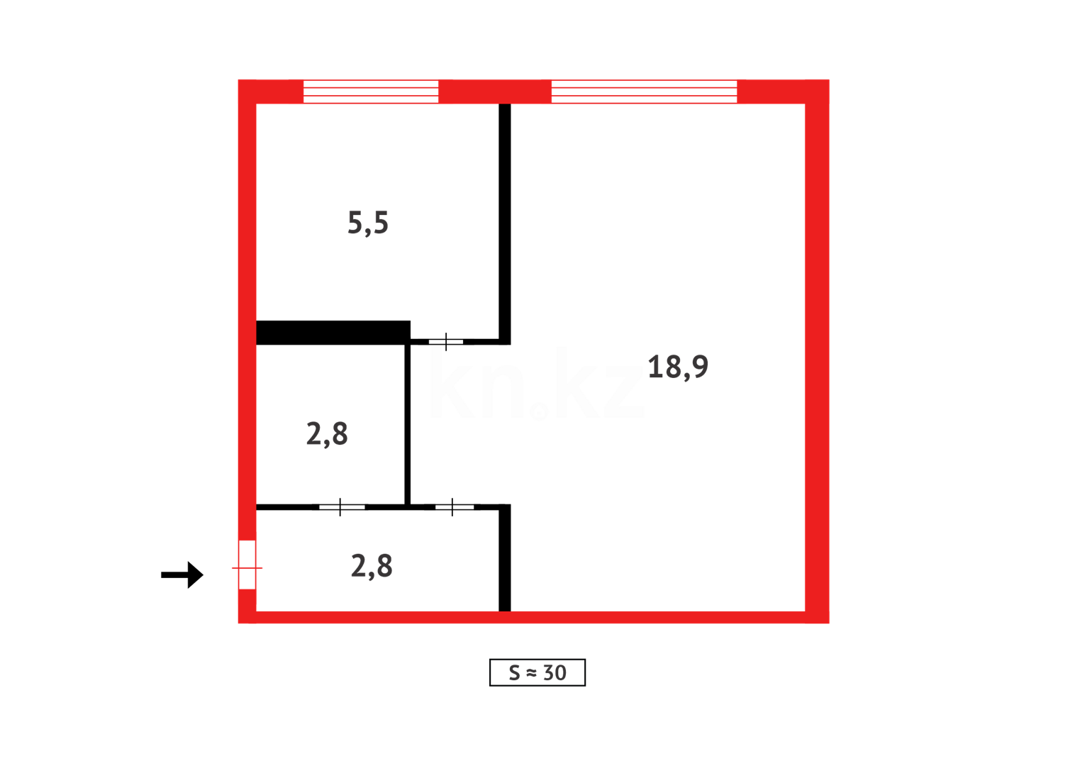 Продажа 1-комнатной квартиры, 30 м² в Темиртау - фото 8