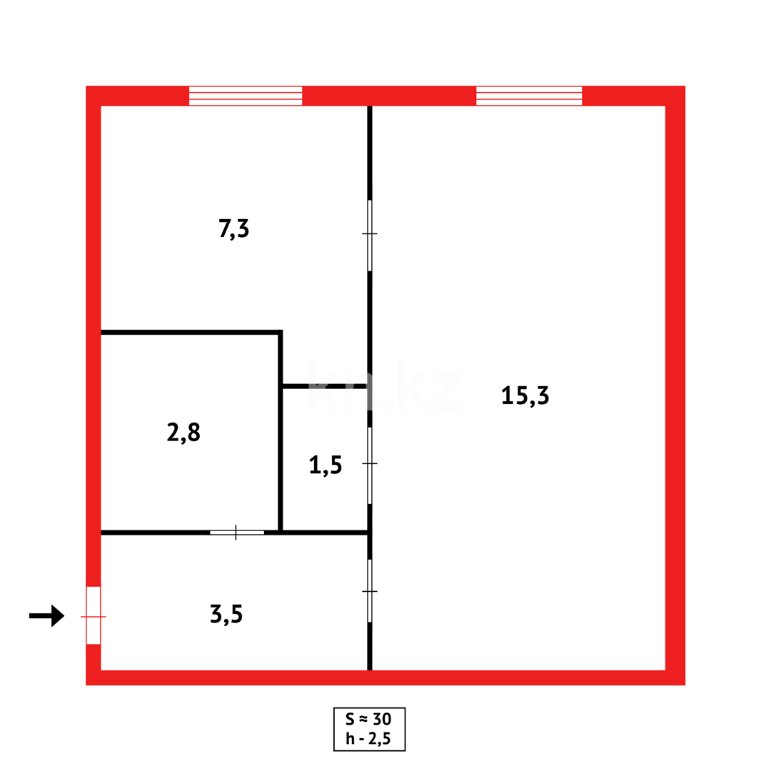 Продажа 1-комнатной квартиры, 32 м², мкр-н 14 в Караганде - фото 9