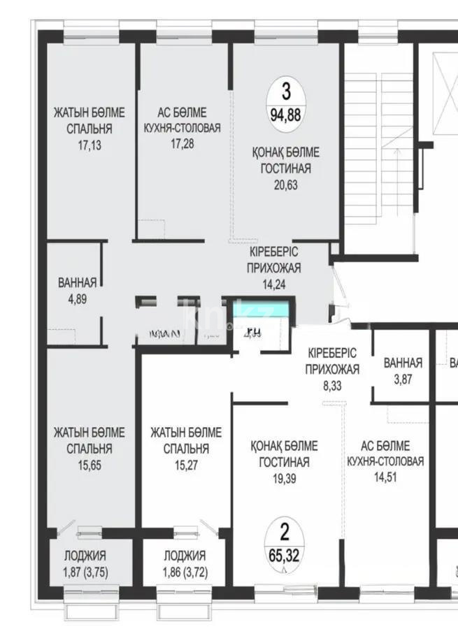 Продажа 3-комнатной квартиры, 95 м² в Астане