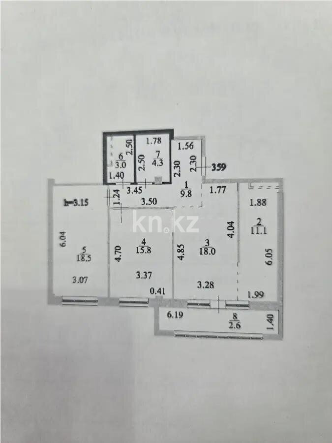 Продажа 3-комнатной квартиры, 83.1 м² в Астане - фото 7