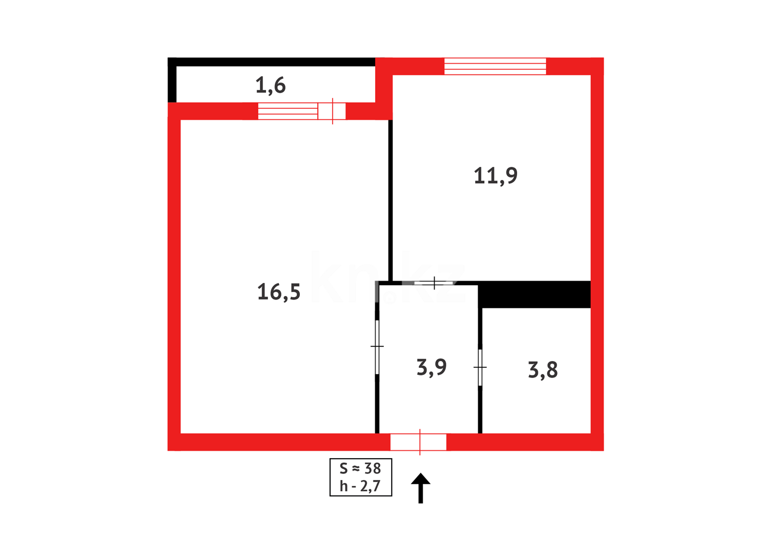 Продажа 1-комнатной квартиры, 37.7 м² в Астане - фото 4