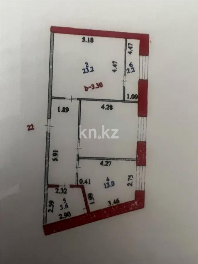 Продажа 2-комнатной квартиры, 72 м², ул. Жошы хана, дом  12/3 в Астане