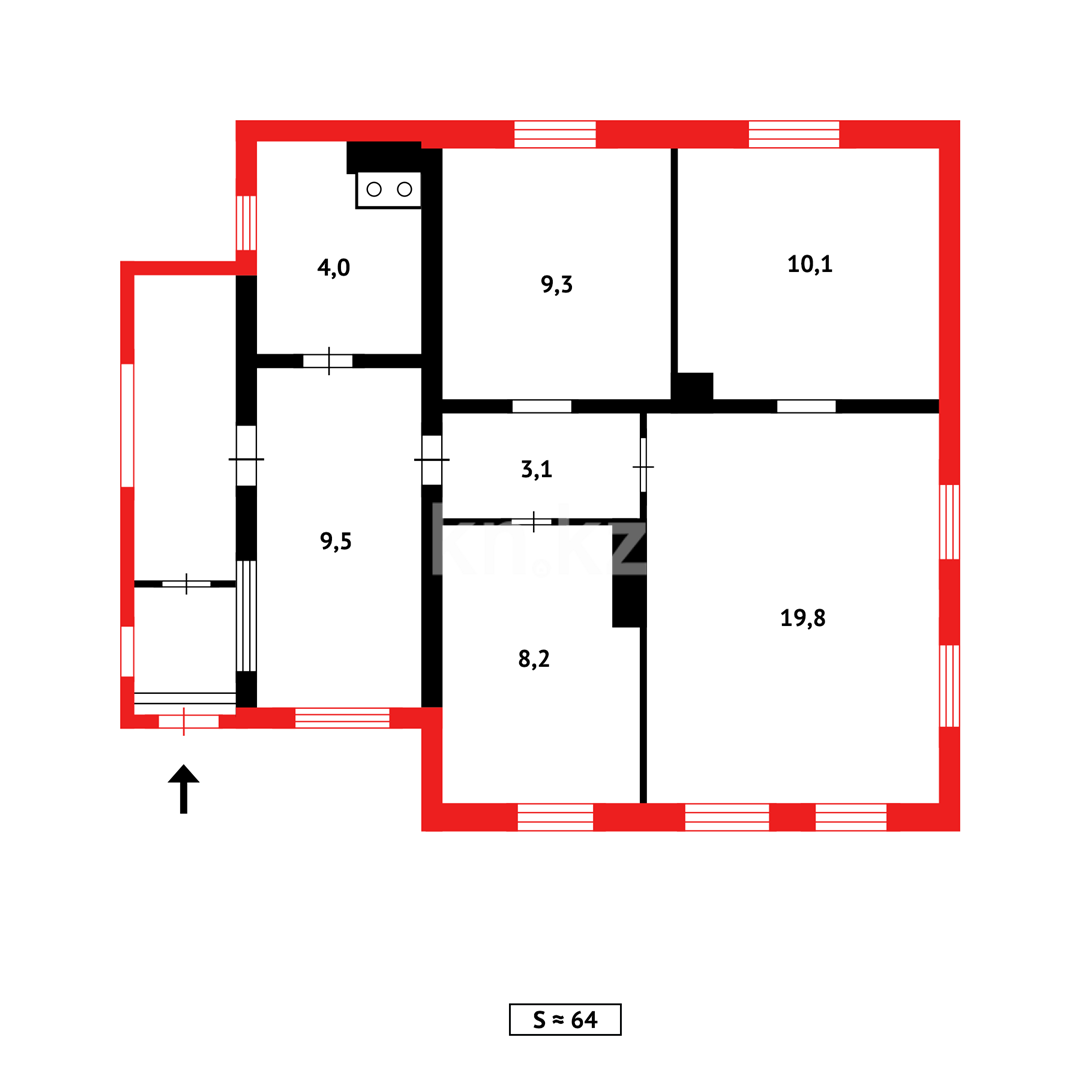 Продажа 4-комнатного дома, 64 м², ул. Фаворского в Темиртау - фото 22