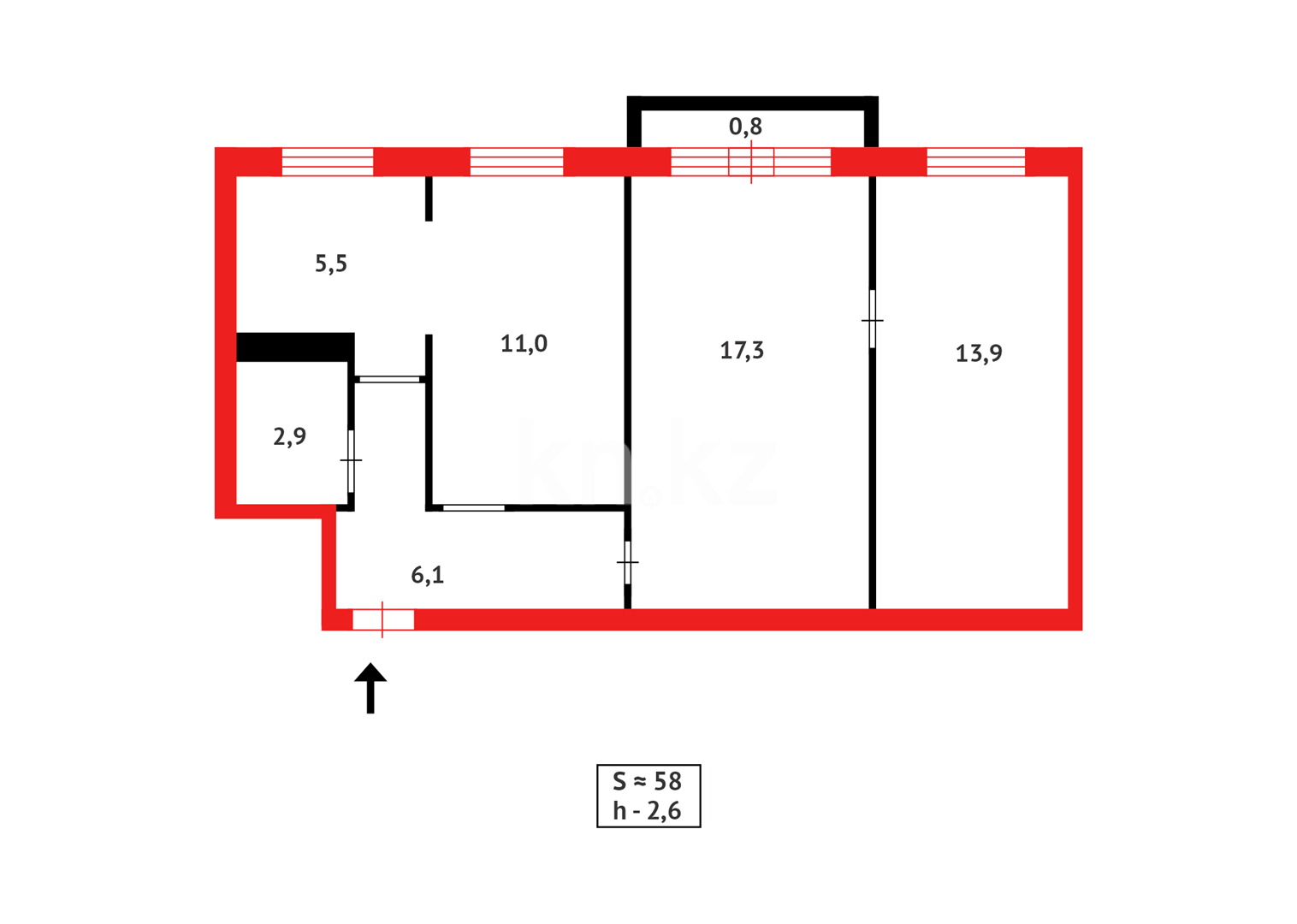 Продажа 4-комнатной квартиры, 57 м² в Сарани - фото 13