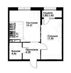 Продажа 2-комнатной квартиры, 49.7 м² в Алматы