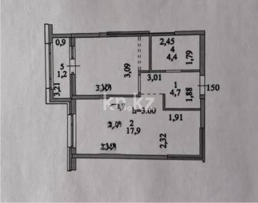 Продажа 1-комнатной квартиры, 38.5 м² в Астане