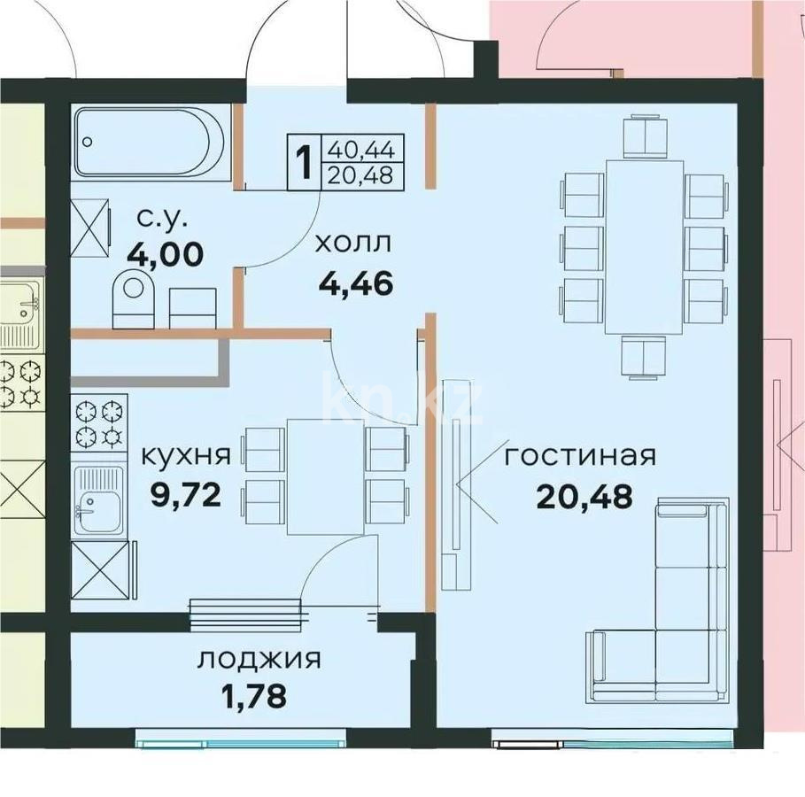 Продажа 1-комнатной квартиры, 40 м² в Астане - фото 3