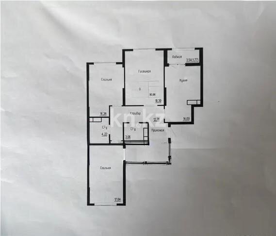 Продажа 3-комнатной квартиры, 92 м² в Астане