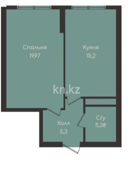 Продажа 1-комнатной квартиры, 45.85 м², мкр. Дарабоз, дом  100 - Ул. Момышулы и Рыскулова в Алматы