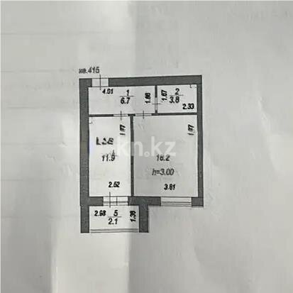 Продажа 1-комнатной квартиры, 42.7 м² в Астане