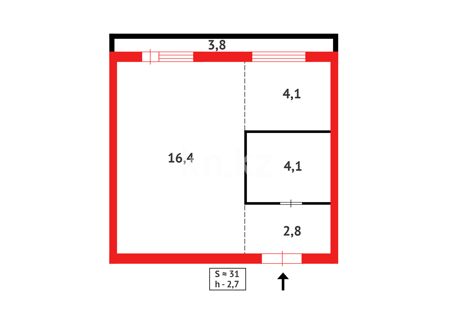 Продажа 1-комнатной квартиры, 31.2 м² в Астане - фото 7