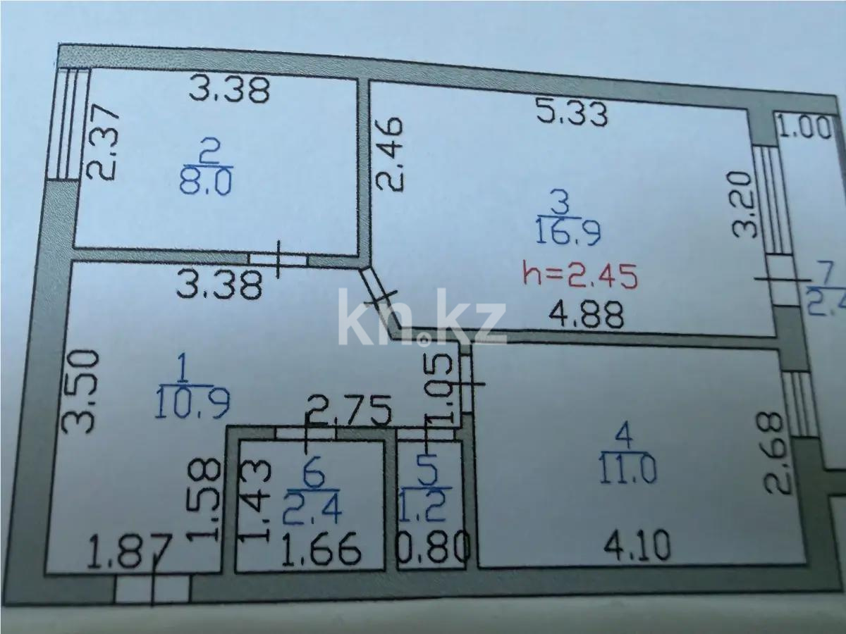 Продажа 2-комнатной квартиры, 52.8 м² в Астане - фото 6
