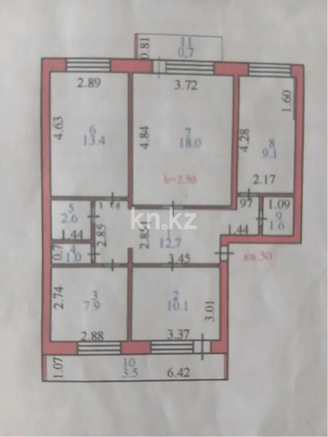 Продажа 4-комнатной квартиры, 80 м² в Астане