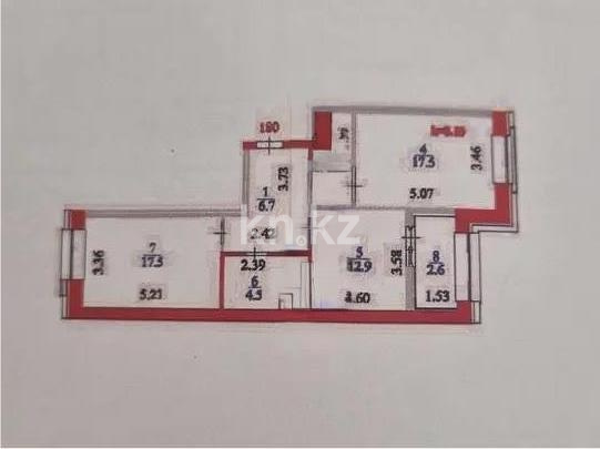 Продажа 2-комнатной квартиры, 67.21 м² в Астане - фото 2