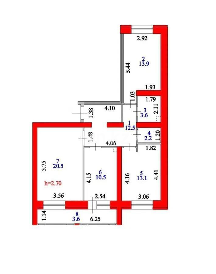 Продажа 3-комнатной квартиры, 80 м² в Астане - фото 6