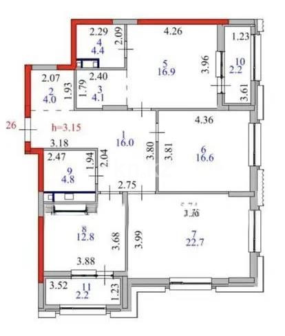 Продажа 3-комнатной квартиры, 106.7 м² в Астане