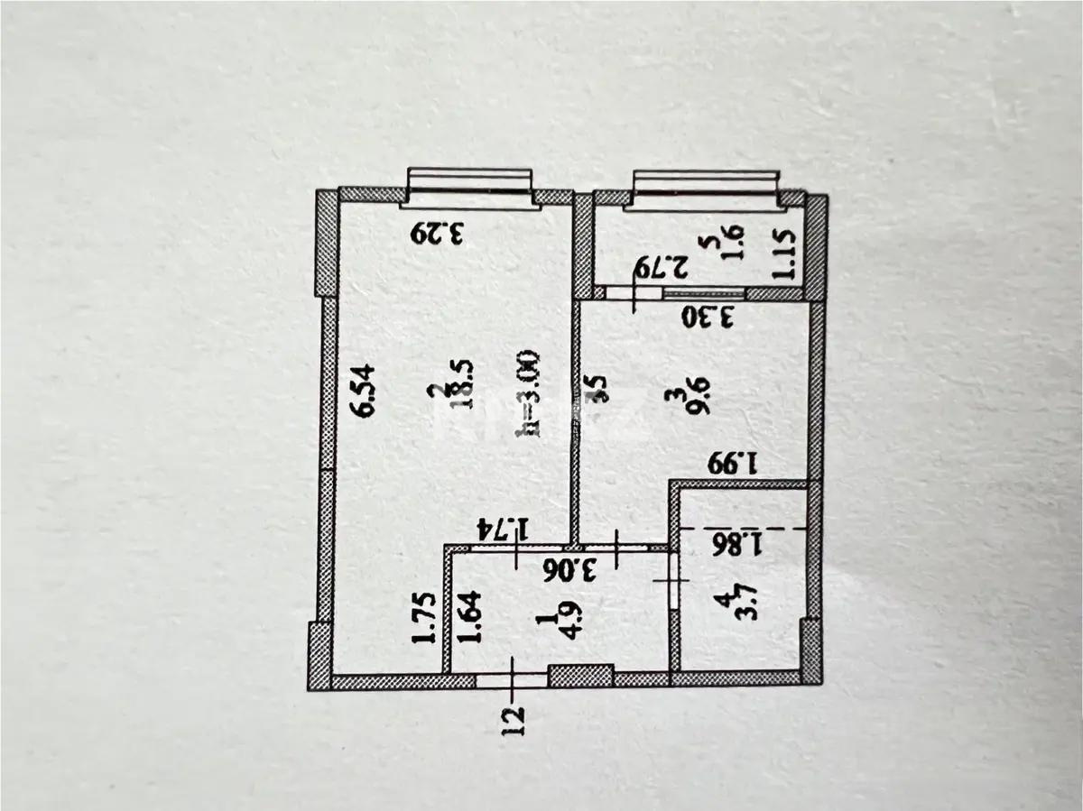 Продажа 1-комнатной квартиры, 38.3 м², ул. Молдагалиева, дом  7 в Астане