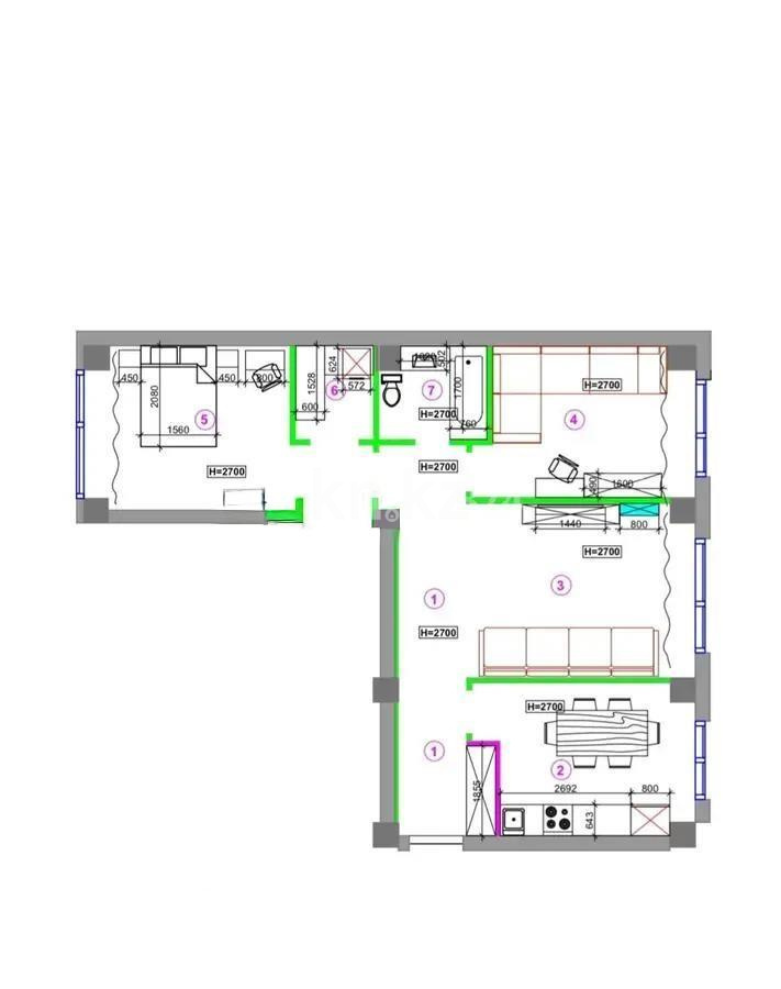 Продажа 3-комнатной квартиры, 76.4 м², ул. Жунисова, дом  2/13 в Алматы - фото 5