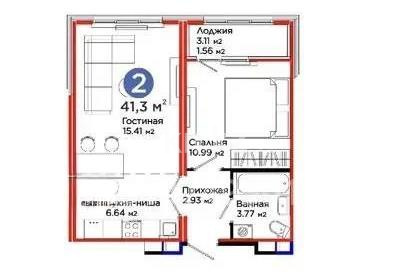Продажа 2-комнатной квартиры, 41.3 м² в Астане - фото 4