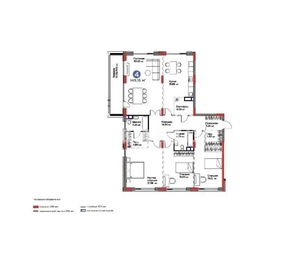 Продажа 4-комнатной квартиры, 149 м² в Астане - фото 3