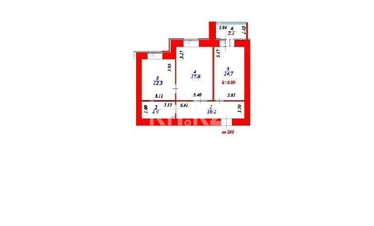 Продажа 2-комнатной квартиры, 61.8 м² в Астане