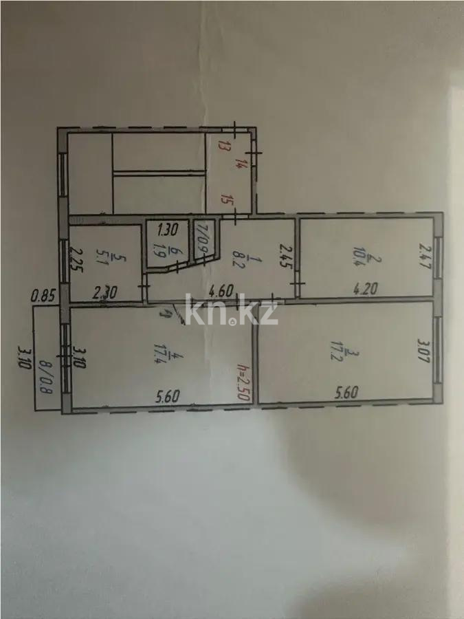 Продажа 3-комнатной квартиры, 61 м², мкр-н 7, дом  17 в Темиртау - фото 8
