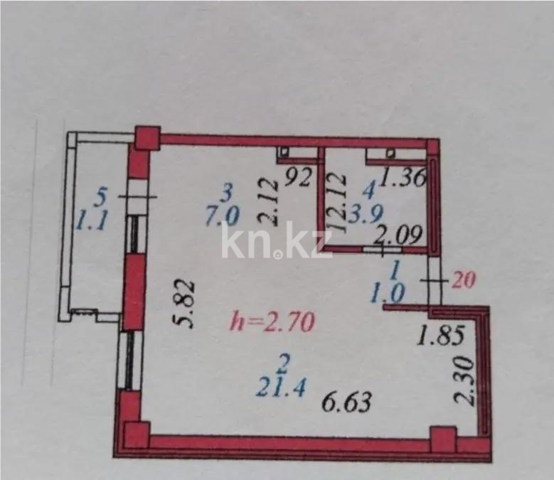 Продажа 1-комнатной квартиры, 34.4 м² в Астане - фото 4