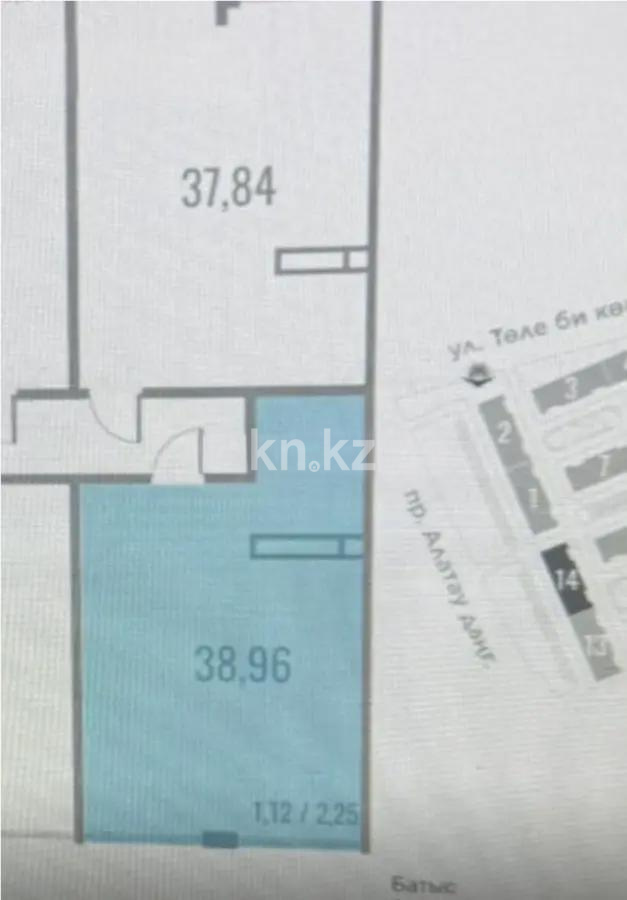 Продажа 1-комнатной квартиры, 40 м² в Алматы