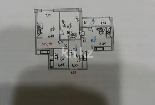 Продажа 2-комнатной квартиры, 42.6 м² в Астане