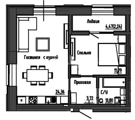 Продажа 2-комнатной квартиры, 51 м², ул. Университетская, дом  2 стр в Караганде