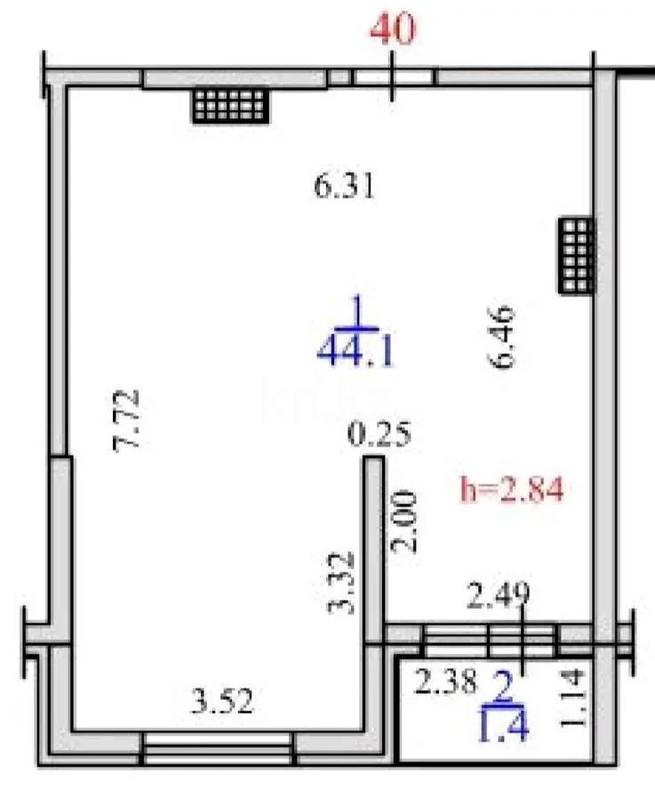 Продажа 2-комнатной квартиры, 46.3 м², пр. Рыскулова, дом  103/7 стр в Алматы - фото 2