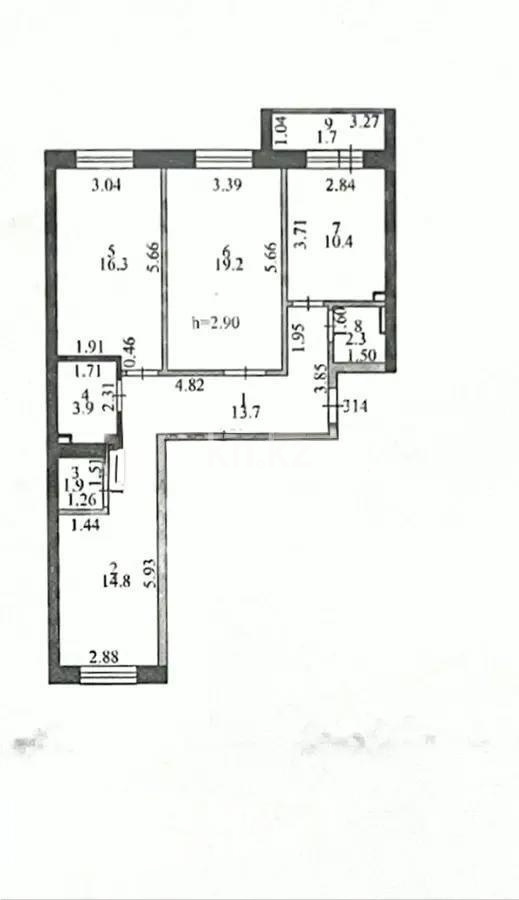 Продажа 3-комнатной квартиры, 84 м², пр. Улы Дала, дом  33/1 в Астане