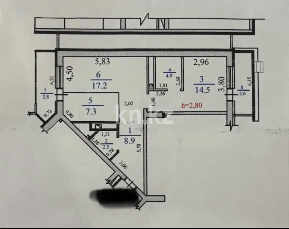 Продажа 2-комнатной квартиры, 61 м² в Алматы - фото 5