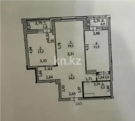 Продажа 2-комнатной квартиры, 70 м², ул. Бухар жырау, дом  32 в Астане - фото 4