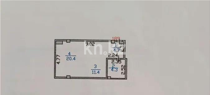 Продажа 1-комнатной квартиры, 40.8 м², ул. Достык, дом  5 в Астане - фото 4