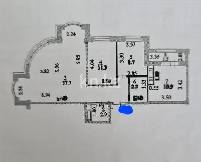 Продажа 3-комнатной квартиры, 84.5 м² в Астане
