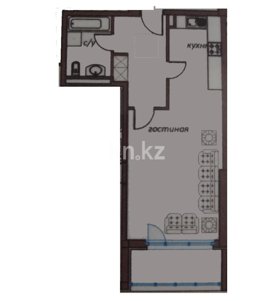 Продажа 1-комнатной квартиры, 43.5 м² в Астане - фото 18