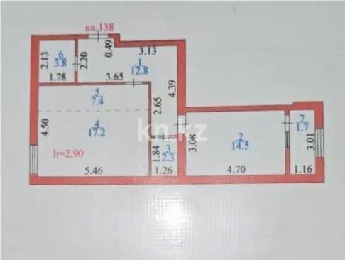 Продажа 2-комнатной квартиры, 59.7 м² в Астане - фото 6