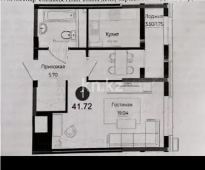 Продажа 1-комнатной квартиры, 42 м² в Астане