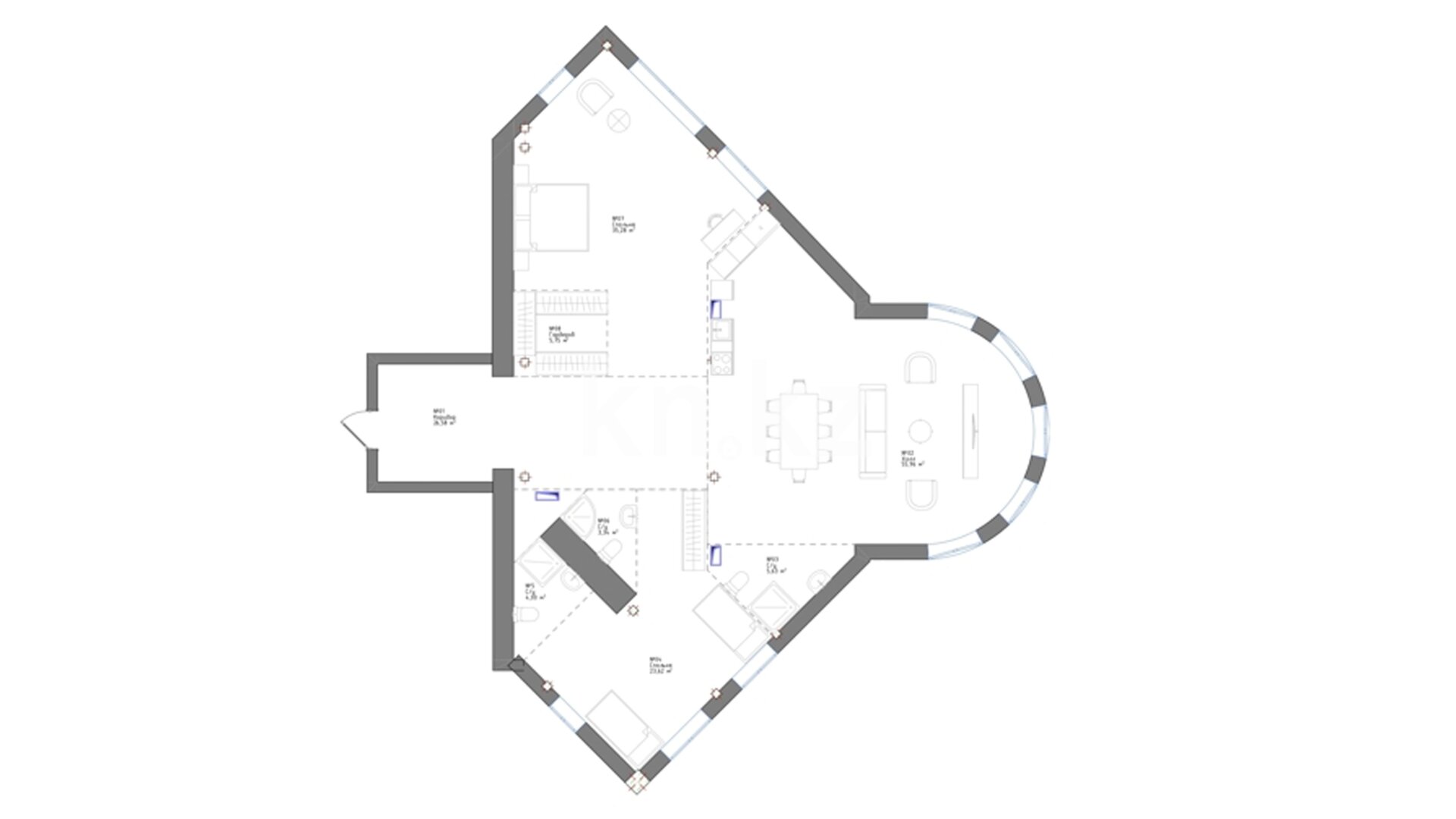 ЖК Millenium, 3-комнатная, цена 249 750 000 ₸, 1 500 000 ₸&nbsp;/&nbsp;м²