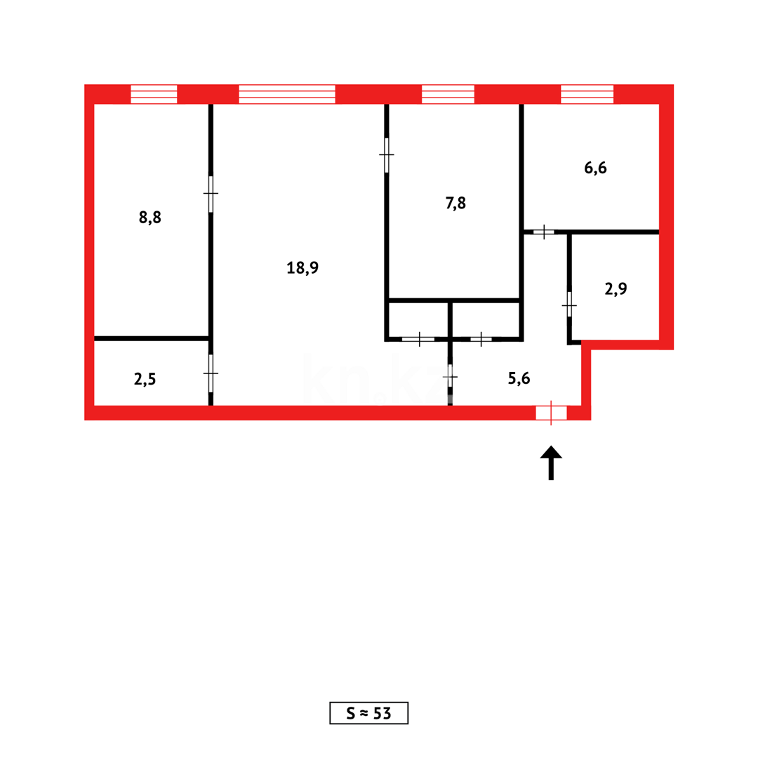 Продажа 3-комнатной квартиры, 53 м² в Темиртау - фото 13