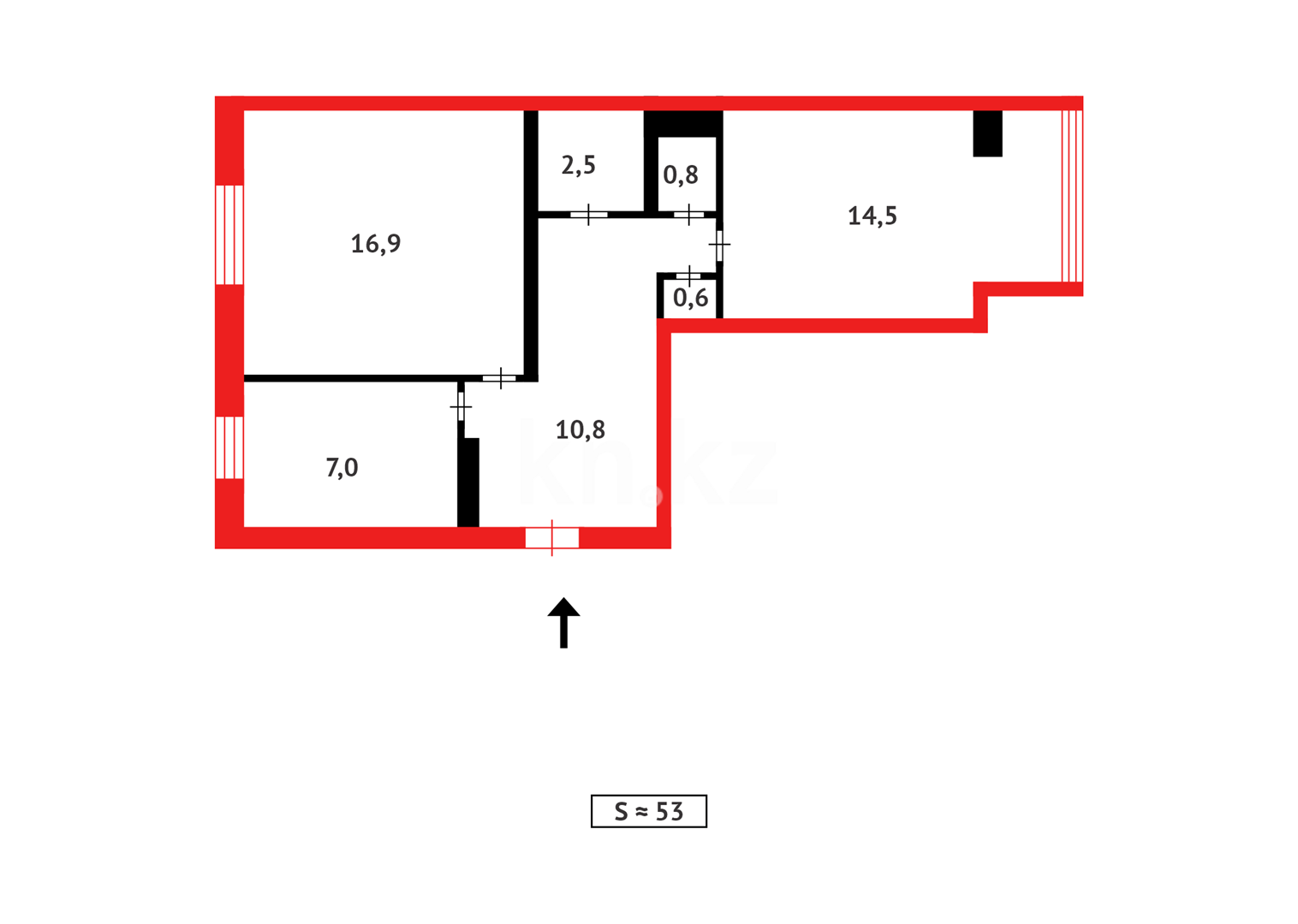 Продажа 2-комнатной квартиры, 53 м² в Астане - фото 10
