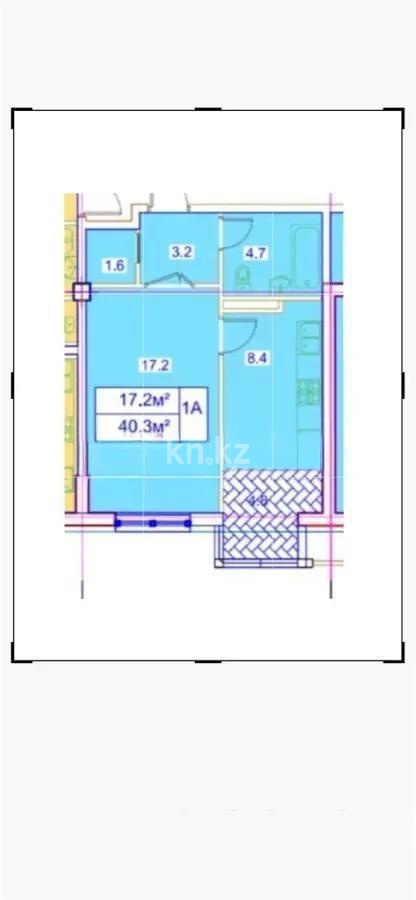 Продажа 1-комнатной квартиры, 42 м², ул. Талдыарал, дом  19 в Алматы